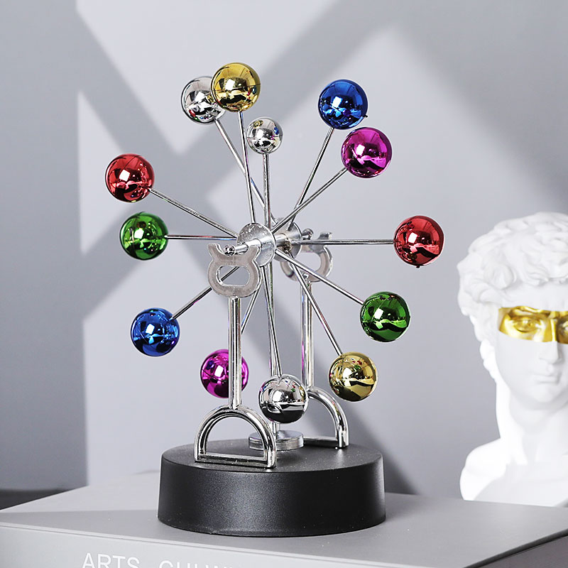 牛顿摆永动机摆件永动仪书房办公室客厅酒柜装饰品创意轻奢小