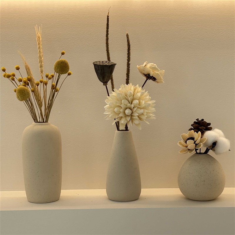 奶油风高级干花花束松果莲蓬真花天然风干客厅摆设家居装饰摆件