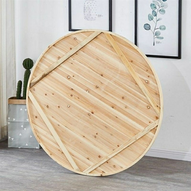 加厚大圆桌面实木圆桌子台面家用酒店12人杉木圆桌面板圆形餐桌家