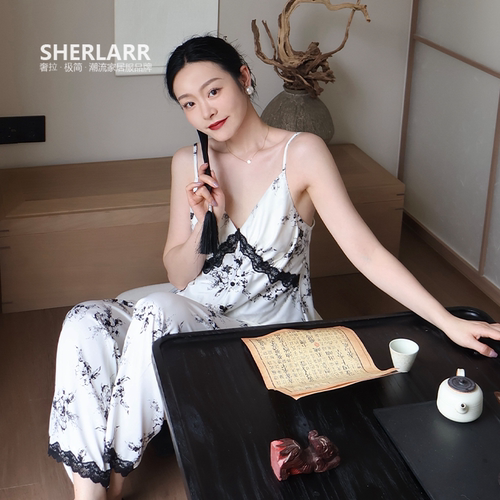 25新款吊带家居服二件套春夏女士
