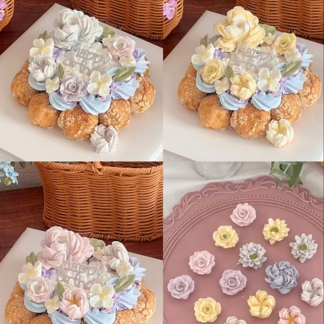 母亲节韩式裱花甜品蛋糕装饰