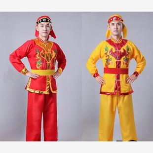 威风锣鼓服装舞龙舞狮打鼓轿夫民族秧歌婚庆表演舞蹈演出服装男款