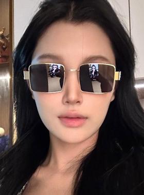 新款大框方形欧美潮流时尚大脸显瘦太阳眼镜风街拍百搭眼镜