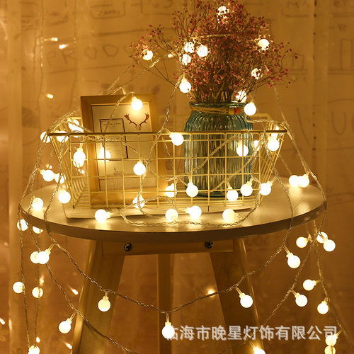 led灯串usb圆球串灯电池灯户外