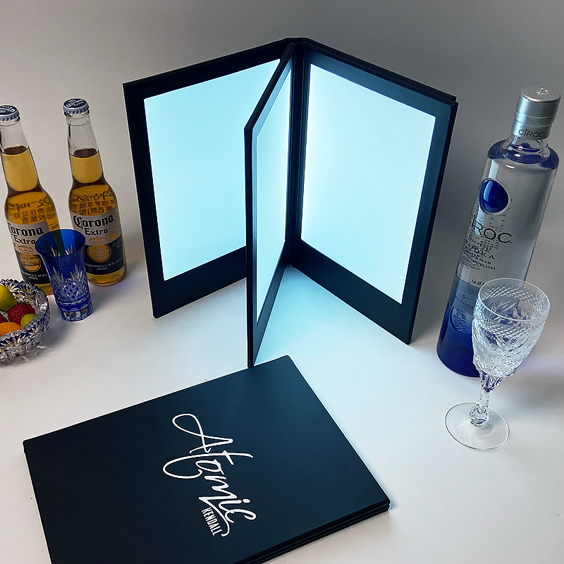LED发光电子菜单酒水单酒吧夜店