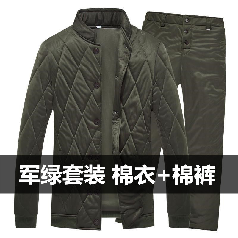 男士冬季加厚爸爸棉衣棉