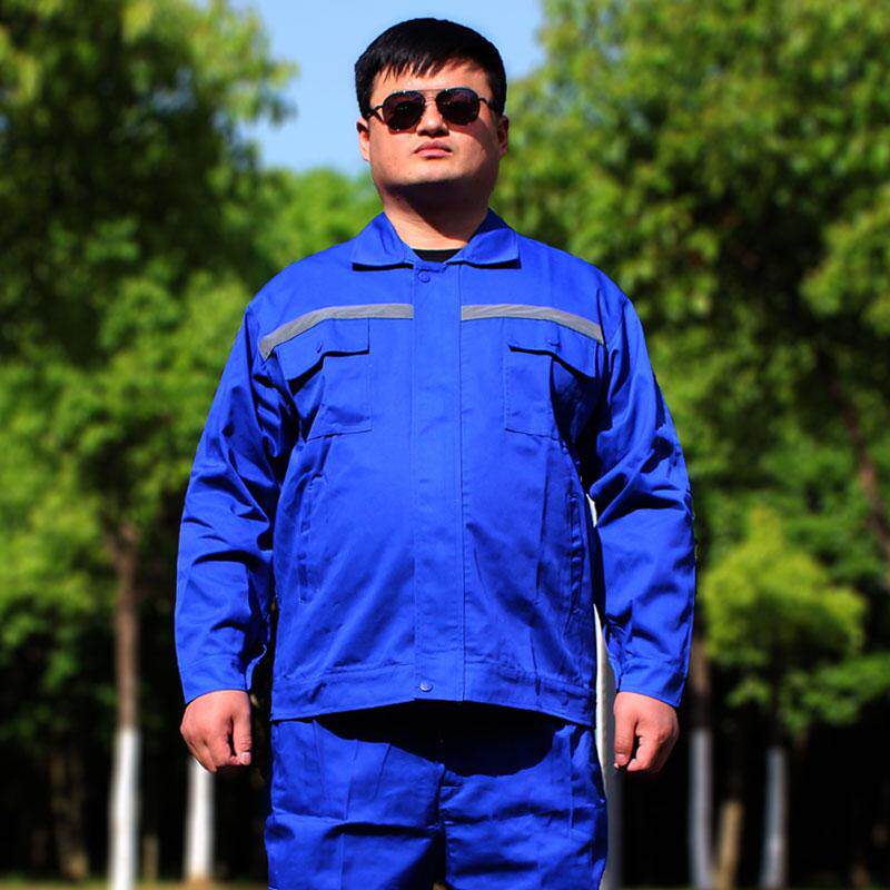 男装加大码蓝色工作服加