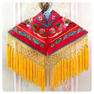 戏曲用品演出服配件广场舞京剧服装披肩云肩凤冠霞帔刺绣贵妃新娘