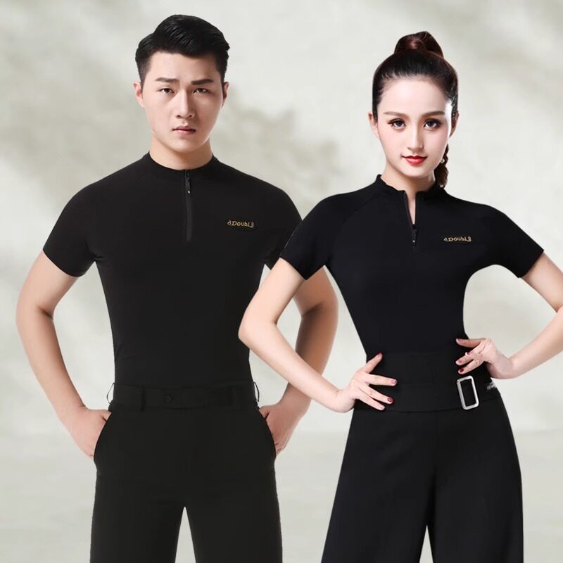 拉丁舞服短袖夏季专业练