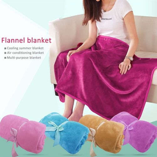 新品High Quality Home Textile ASolid Color Soft Throw Blanke