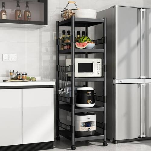 新品kitchen shelf floor multifunctional inMstallation free f