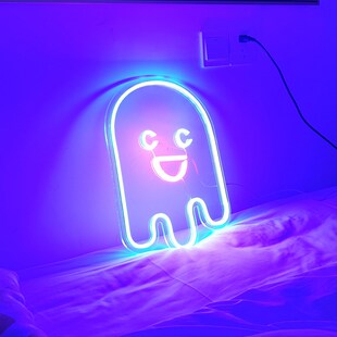 饰灯跨境爆款 亚 diy霓虹灯招牌卡通标识造型灯酒吧酒店霓虹S装 新品