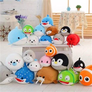 极速20CM Cute Dolmphin Seals Walruses Killer Whales Whale Sh