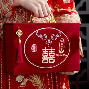 订亲彩礼盒订婚礼金盒钱箱结婚高档彩礼现金礼盒彩礼钱盒子聘金盒