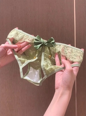 铃儿响叮当！轻奢镂空性感蕾丝内裤~森林精灵系带铃铛一动就响~