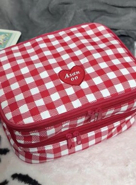 MAC large capacity portable travel double-layer makeup bag包