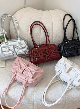 韩版感腋下包包女clutch bag新款2024小众结法棍包时尚跨镜单肩包