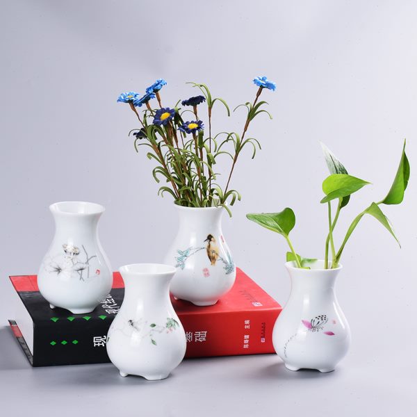 小清新陶瓷花瓶花插现代简约假花干花花器客厅餐桌家居装饰品摆件
