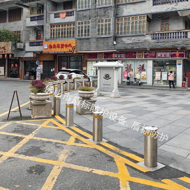 智能电动遥控伸缩液压升降柱路障别墅大门口前车牌识别防撞桩路柱