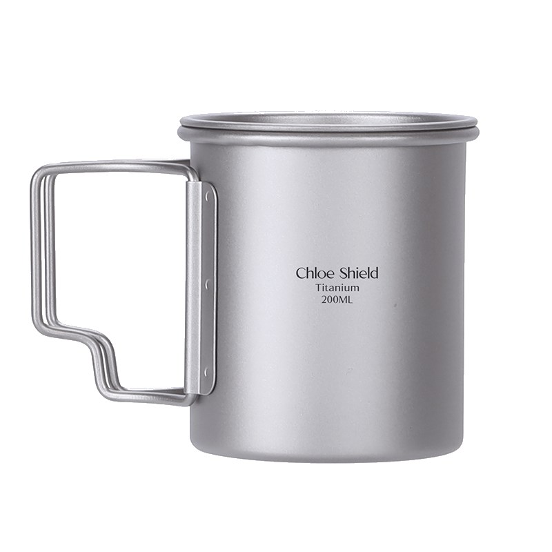 钛工匠户外钛杯纯钛水杯露营便携式茶杯咖啡杯子钛合金折叠马克杯