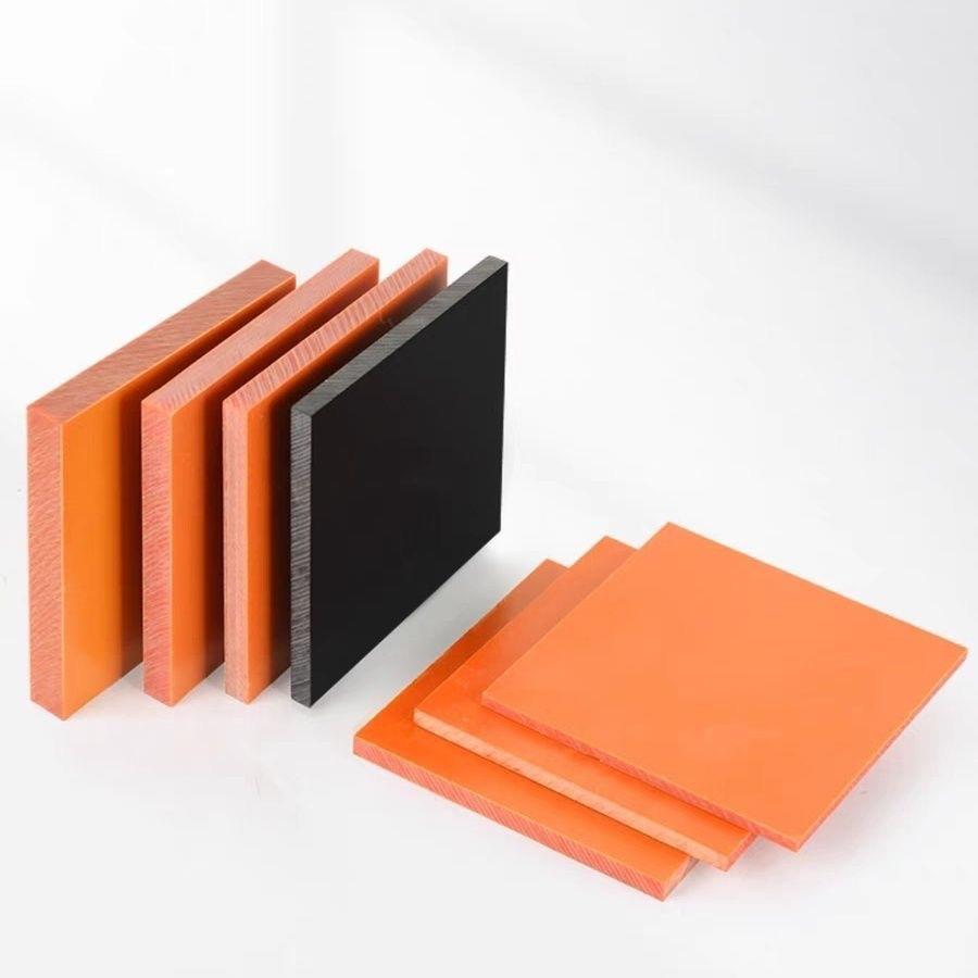 .电木板加工绝缘胶木板耐高温橘红色酚醛树脂板电工隔热黑色防静