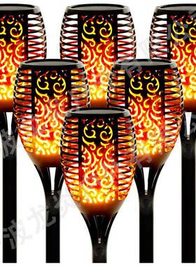 户外12LED火把灯庭院仿真地插灯室外庭院装饰太阳能火焰灯