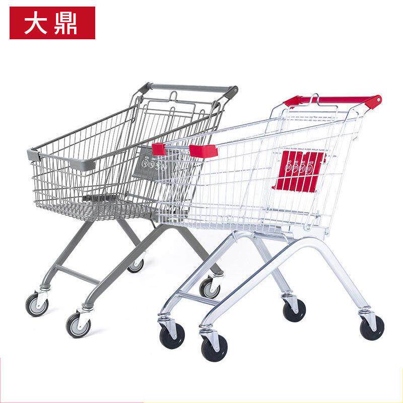 超市购物车商场手推车大润发家用网红小型推车大号买菜车儿童可坐
