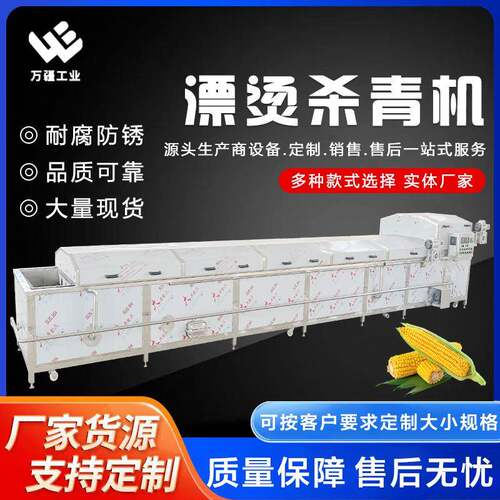 全自动竹笋加工漂烫流水线莴笋藕片杀青护色设备速冻秋葵生产线