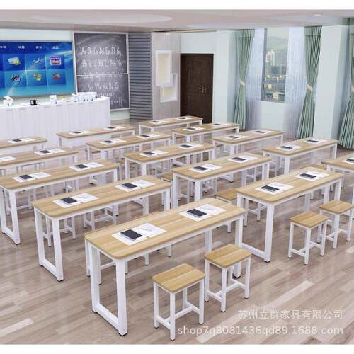 学校辅导班中小学生课桌托管补习桌单双人培训桌椅组合围棋书法桌