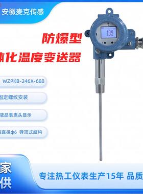 机电一体化本安防爆铂电阻一体化温度变送器WZPKB-246X-688HART