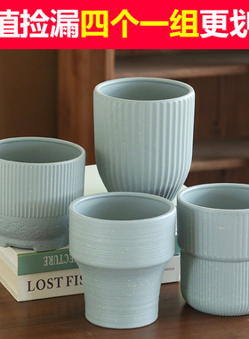 花盆陶瓷清仓灰色北欧风大口径简约超大创意绿植蝴蝶兰肉肉小花盆