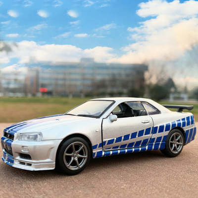 极速High Simulation 1:36 Nissan GTR R34J Skyline Ares Diecas