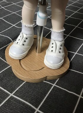 极速bjd6分4分猫爪q支架饼干支架五角形支架可调节实木底座玩偶站