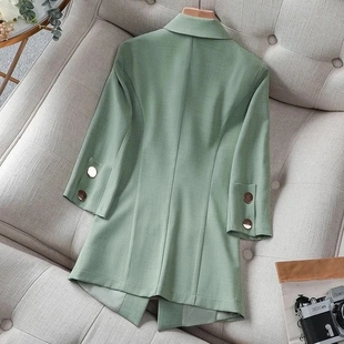 Color Elegant Green 极速2022 Casual Solidp Blazer Thi Summer
