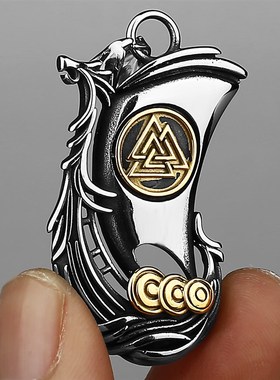 极速Odin Ravenj Huginn and Muninn Valknut Vintage Personalit