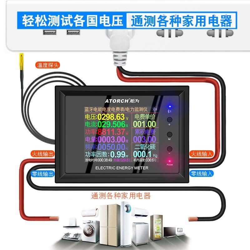 极速。AC交流电表数显s电压表电费计量模块电力监测仪电流表功率