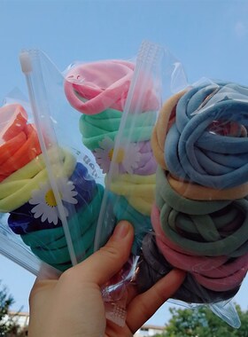 极速25/50/100pcs pnack new candy color hair tie hair rope hi