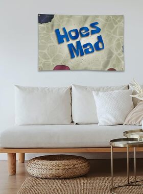 极速Hoes dMad Flag Banner for College Dorm Room Decor,Indoor