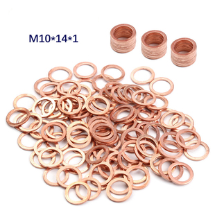 Copperx Washer Sump Pack Gasket Solid Ring 极速10Pcs Flat