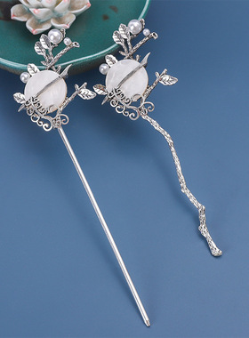 极速德鲁纳酒店hiu同款发簪圆月簪子张满月李智恩盘发发钗百搭简