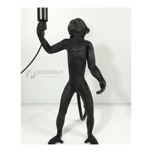 Blauck White Side Lamp Monk Left Resin Right 极速Monkey Gold