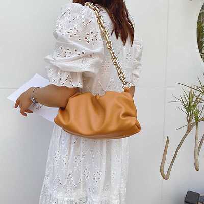 新品2021 Day Clutch Thick Gold ChDains Dumpling Clip Purse B