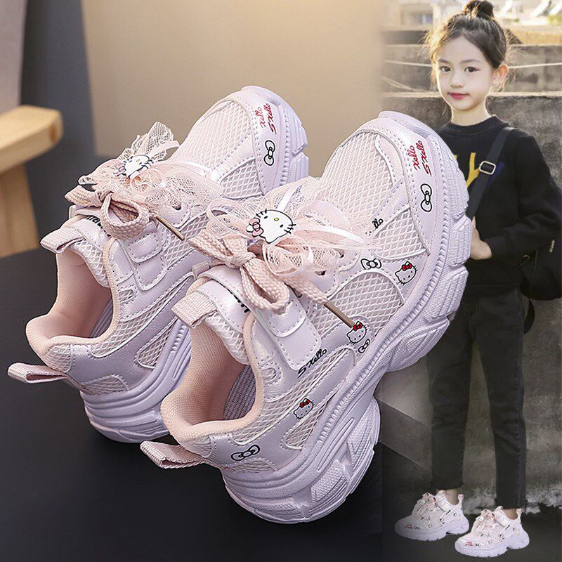 新品女童鞋子2026春季新款儿童网面透气运动鞋中大童女Z孩爆款老