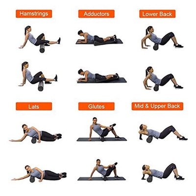 极速2pcsc set 33x 14cm EPP Foam Roll High Fitness Massage Ro