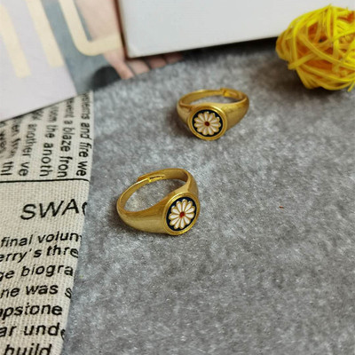 极速2021 New Korkean Style Flower Rings for Women Punk ndy V