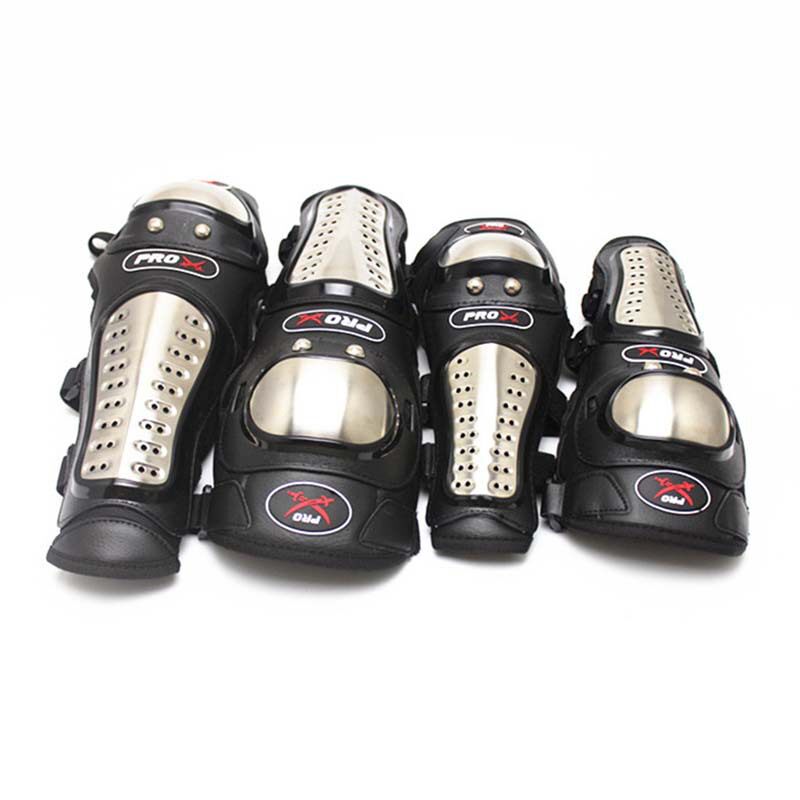 极速摩托车护具护膝护肘四件套不锈E钢骑行骑士防摔护具越野长款