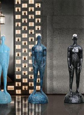 极速北欧落地雕塑k摆件人物抽象艺术品样板房样品屋展示中心大堂