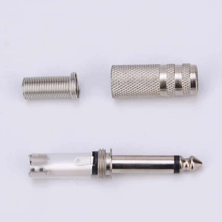 极速6.5/6.35mm音频插头 直弯头E连接线电吉他音箱话筒DIY配件大