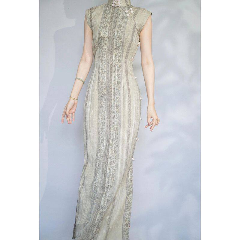 端庄大气超好看气质名媛高端女神范复古国风开衫改良旗袍连衣裙子