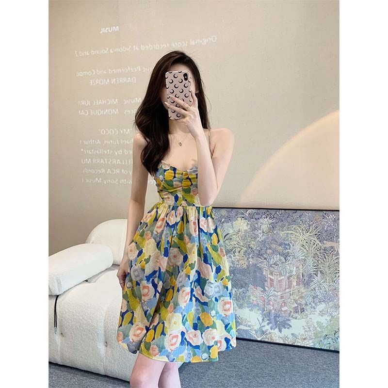 吊带连衣裙女夏季泰式碎